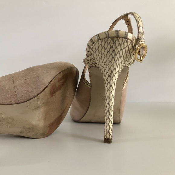 Ivanka Trump Suede/Snake Skin Pumps - Picture 5 of 7